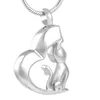 IJD8129 chien chat crémation en acier inoxydable pendentif collier cendres d'animaux souvenir urne support mémoire collier bijoux