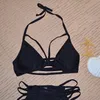 sexig bikini set brasiliansk bikini badkläder kvinnor halter baddräkt Biquini hög nacke bikini maillot de bain femme beachwear