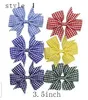 4 стиля доступно! Baby Girls Checkered Hair Bows 3.5 "Checked Hair Bow для девочек в парах Пары Аксессуары для волос 100 шт. /