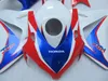 Injektionsgjutning Hot Sale Fairing Kit för Honda CBR1000RR 2008-2011 Vitblå Röda Fairings Set CBR1000RR 08 09 10 11 OT09