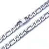 8mm Stainless Steel Necklace for Man Figaro Chain Men Jewelry 18-36 Inches Waterproof