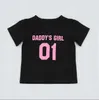 2017 NOUVEAU Hot DADDY'S GIRL Père Fille T-shirt Tops Famille Correspondant Tee Vêtements parent-enfant vêtements