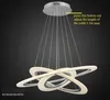 Modern akryl LED Pendant Light 3 Cirkelfjädring ljuskronor Belysning för vardagsrum Matsal Sovrum