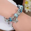 Charm Bracelet 925 Silver Bracelets For Women Royal Crown Beads Butterfly and Owl and Flower Charms Diy Jewelry Gift Christmas