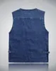 Gilet di jeans maschili Uomo 3XL 4XL 5XL Gilet Uomo all'aperto Cotone Multi tasche senza maniche Giacca di jeans Uomo Jeans Masculino