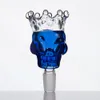 BIG Size Skull Style Herb Holder With Crown Glass Bowl Glass Slide Smoke Accessory For Glass Bong