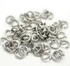 Großhandel Starker offener Biegering aus Edelstahl mit geteiltem Ring 5x1mm / 6*1mm / 7*1mm / 8*1mm Schmuck finden Silber poliert Mode DIY BLING