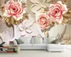 Foto Anpassen Größe 3D Bunte dreidimensionale Blumen Wandbilder TV Wanddekoration Malerei Tapete für Wände 3 d für Wohnzimmer