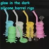hookahs Mat Pad Containers glow in the dark silicone water pipe oil dowm stem and glass bowl dab rigs free dhl