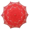 カラフルな綿のブライダルパラソル手作りバテンバーグレース刺繍太陽傘エレガントなウェディングパーティーデコレーション傘