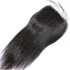 Cabelo virgem peruano reto 4x4 fechamento de renda parte intermediária cor natural pode ser tingido9987361