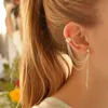 十代の少女のイヤリングのためのスタッドイヤリングピアス耳のイヤリングティーンの女の子の葉タッセルイヤークリップの耳クリップホールイヤクリップショッピング