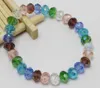 10pcs/lot Faceted Crystal Glass Beaded Strands Bracelets For Craft Fashion Jewelry Gift CR02