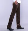 Wholesale- Wholesale thick section corduroy trousers loose straight middle-aged waist elastic strip Trousers casual long pants Dad