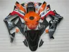 حقن أجزاء الجسم Fairing Kit for Honda CBR600RR 07 08 Orange Black Fallings Set CBR 600RR 2008 2008 YT35