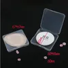 Cosmetic powder puff false eyelash accessories transparent plastic storage box Make Up silicon puff cosmetic organizer box