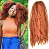 18 "Afro kinky marley treccia estensione dei capelli ricci 100 grammi sintetici ricci mongoli marley intrecciare i capelli all'uncinetto trecce tessuto dei capelli bolote