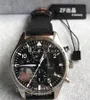 Top Mężczyzna Automatyczny Chronograph SA 7750 Zegarek Mężczyźni Czarny Dial 377709 Leather Valjoux Data Day Time ETA Zegarki Sport ZF Factory Stopwatch