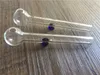 2pcs/lot Cheap Thick 10cm clear hand tobacco pipes Pyrex Glass smoking oil burner smoke pipe glass tube glass oil nail pipes