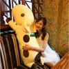 Dorimytrader 130cm Stor härlig mjukdjur Giraff Plush Pillow 51 '' Giant Stuffed Cartoon Giraffes Toy Baby Doll Barn Present Dy60031