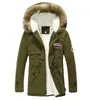 Jaquetas masculinas designer à prova de vento quente nova pele do falso longo inverno trench coat jaqueta com capuz parka casaco cor sólida