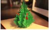 3D Handmade Christmas Tree Pop Up Greeting Cards DIY Postcard With Envelope Xmas Festive Party Supplies