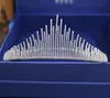 Luxe Queen Crown Pageant Tiara Mode Bruiloft Bruids Rhinestone Hoofddeksel Haaraccessoires Sieraden Hoofdband Haarband Crystal Hoofdtooi