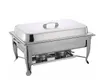 Frete Grátis Atacado 4 Conjunto de Aço Inoxidável Dobrável Buffet Chafing Dish Set