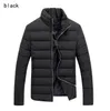 Mäns Down Parkas Wholesale-2021 Vinter Jacka Män Märke Parka Man Kläder Stand Krage Zipper Tjock Quilted Jackor Coat Drop 1