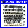 Fairing bolts full screw kit For KAWASAKI NINJA 650R ER-6F 06 07 08 ER 6F 06-07 ER6F 2006 2007 2008 Body Nuts screws nut bolt kit 13Colors