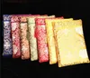 Lengthen Tassel Silk Brocade Purse Bag Zipper Jewelry Necklace Comb Gift Packaging Chinese style Craft Travel Storage Pouch 2pcs/lot