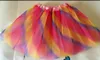 2016 novo arco-íris cor kids tutus saia dança vestidos macio tutu vestido ballet saia 3 camadas crianças pettiskirt roupas