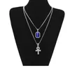 2018 NEW hip gem water drill key 2 necklace set sweater chain