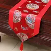 Extra Long 120 pouces Lucky Patchwork Table Runner Chinois Style Brocade de soie luxueuse Tableau à manger haut de gamme PA5743995 PA5743995