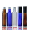 750Pcs 5 Colors Portable 10ML MINI ROLL ON Glass Bottles Fragrance PERFUME THICK GLASS BOTTLES ESSENTIAL OIL Bottle GLASS Metal Roller Ball