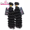 Greatremyﾮ 9A vague profonde brésilienne cheveux humains armure paquets couleur noire naturelle 3 pièces/lot 10-24 pouces