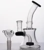 Färgglada glas bongs Stereo Matrix Perc Bong Black Recycler Beaker Birdcage Bent Neckokah 14mm Joint Gratis frakt