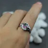 Bezel setting rhodium pläterad ring vit och regnbåge cubic zirconia r781 storlek # 6 7 8 9 romantisk stil kvinnor smycken gåva rave recensioner