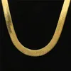 10mm 24inch män kvinnor gul guldfärg fylld pläterad länk sillbens halsband kedjor smycken fabriksfabrik hela 1817341