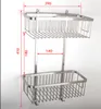 Haute qualité double niveau salle de bain étagère murale douche caddy stockage coner rack acier inoxydable