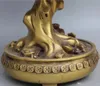 16 "Chinois Feng Shui Bronze Richesse Argent Yuanbao trésor bol Argent arbre Statue