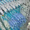 Élégant blanc soie artificielle fleurs décoratives guirlande faux orchidées suspendues plantes vigne pour la décoration de fête de mariage fournitures 120 pcs/lot