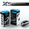 Ny X5 Laddare Trådlös Bluetooth-bilmonteringssats Handsfree MP3-spelare FM-sändare Support TF-kort 20st / lot gratis DHL