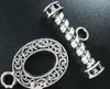 42SETS Tibetan silver ornate oval toggle clasps A610-1