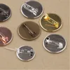 BoYuTet 50 pièces 6 couleurs 25MM rond Cabochon Base réglage broche blanc lunette plateau bijoux à bricoler soi-même accessoires 264V