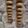 613 Bleach Blonde brazilian hair skin weft tape hair extensions Loose wave Brazilian blonde tape in human hair extensions 40 pieces/set 100g