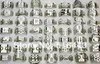 100pcs Mischungs-Art-Ring-justierbare Ringe oder Zehenringe für Frauen-Männer Modeschmuck Großhandel Schmuck Los A-003