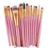 15pcs professionell make up penslar uppsättning foundation blusher pulver ögonskugga blandning ögonbryn makeup borstar