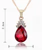 Crystal Diamond Water Drop ketting oorbellen sieraden sets gouden ketting kettingen voor vrouwen mode bruiloft geschenk wil en zandig