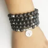 Sn1166 new design das mulheres mala beads pulseira colar de yoga na moda árvore de vida pulseira de ágata preta frete grátis